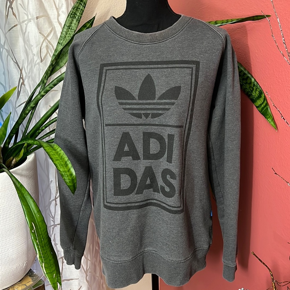 Adidas Charcoal Grey Pullover Sweatshirt